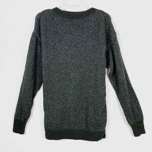 Muji Green Wool Blend Knit Crewneck Sweater